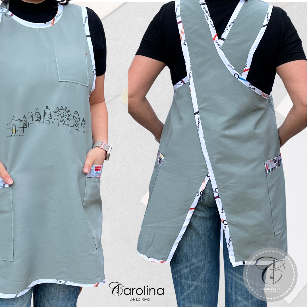 Vintage repurposed fabric Japanese apron