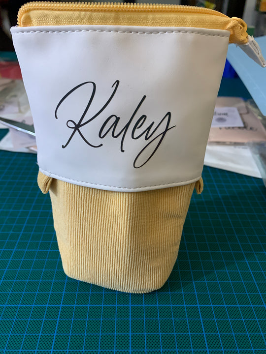 Personalised standing pencil case